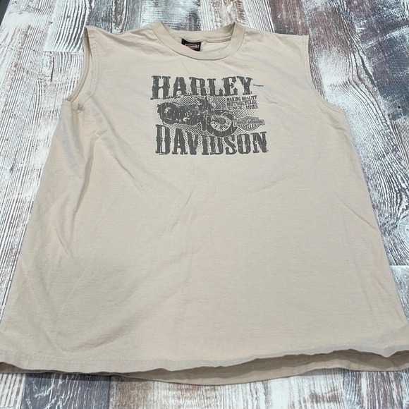 Harley-Davidson Other - HarleyDavidson 2009 Chicago Muscle Tee Size Large Tan